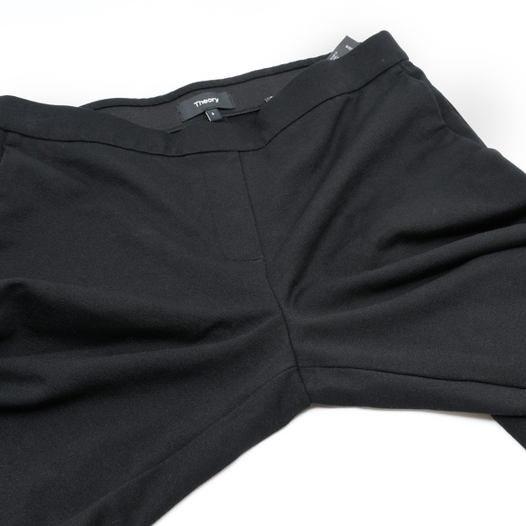 THEORY Thaniel Cropped Stretch Pants in Black Size 6 - Picture 7 of 8